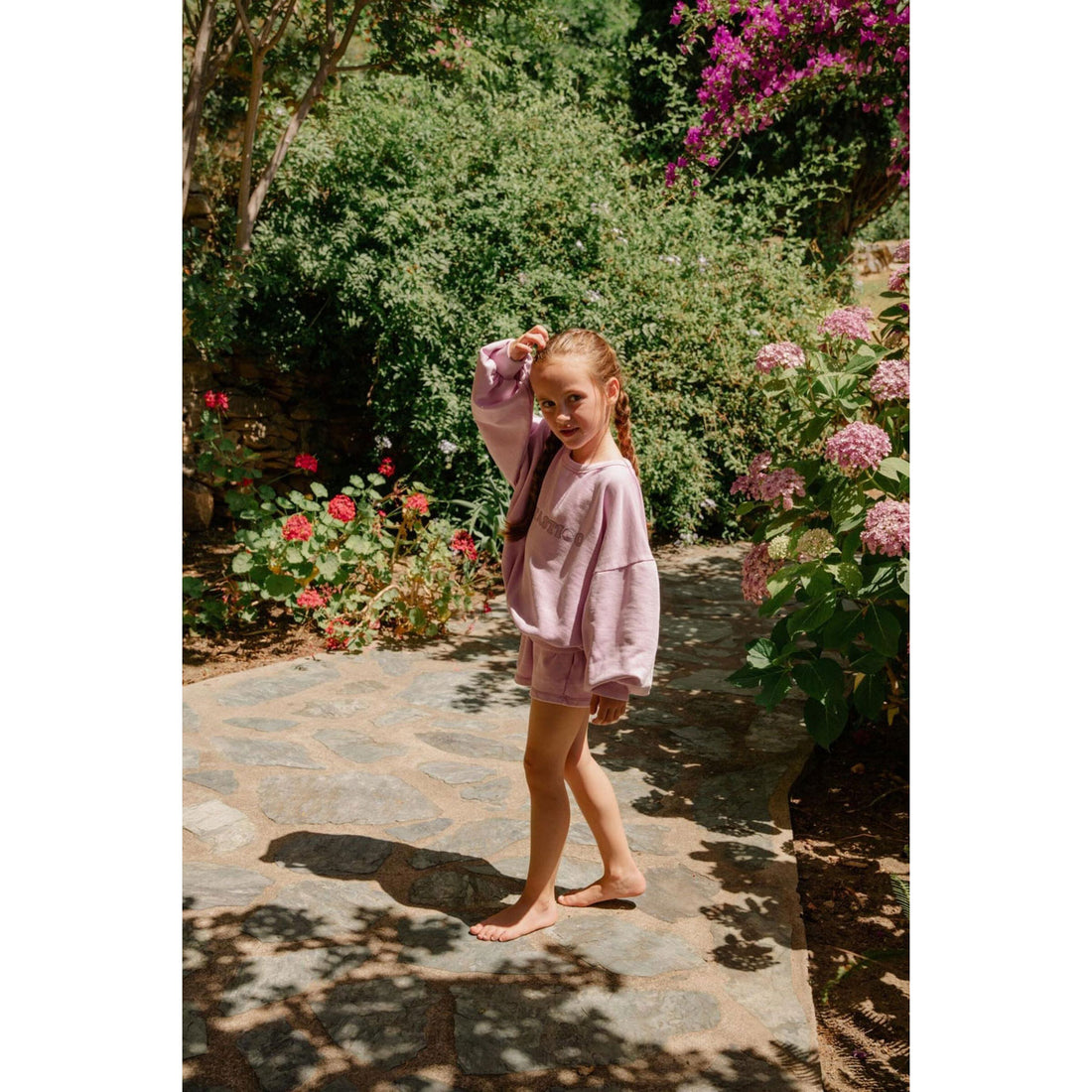 We are Kids Super Pink + Print Fantastico Fleece Sweatshirt