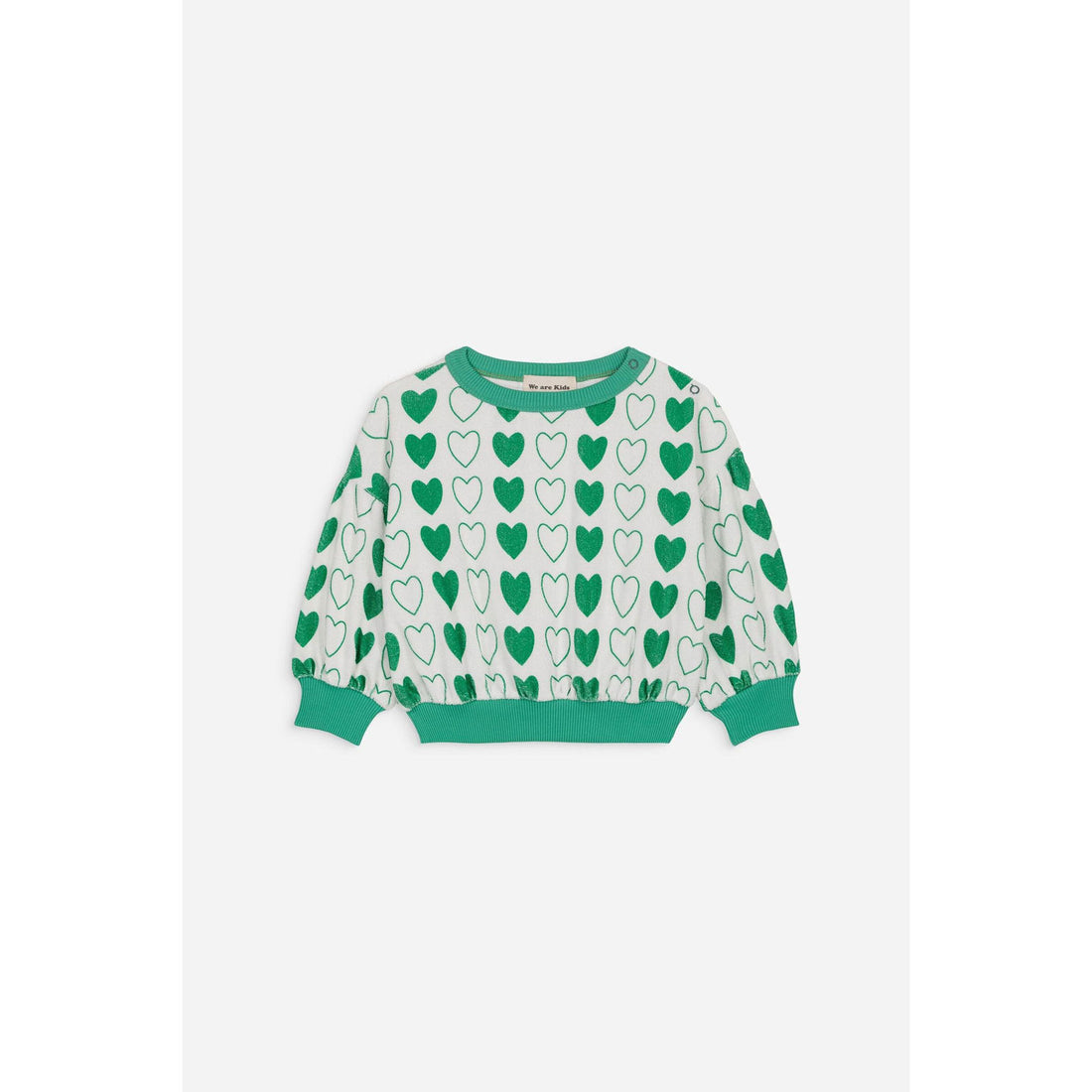 We are Kids Green Hearts Terry Tony Sweatshirt