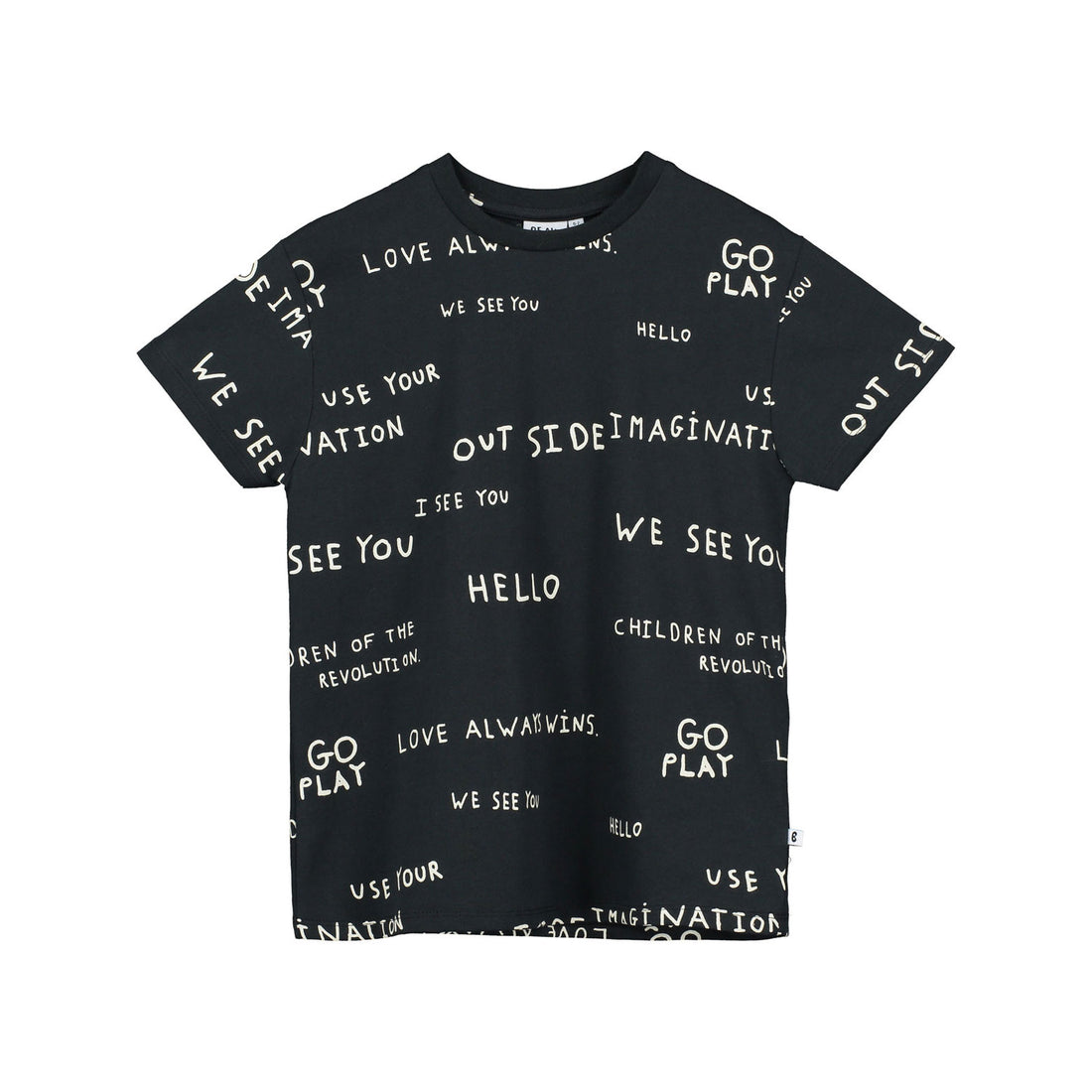 Beau Loves Black Journal Text Allover T-Shirt