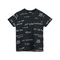 Beau Loves Black Journal Text Allover T-Shirt
