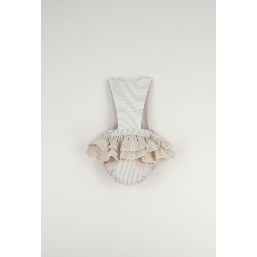 Popelin Off White Frilled Romper