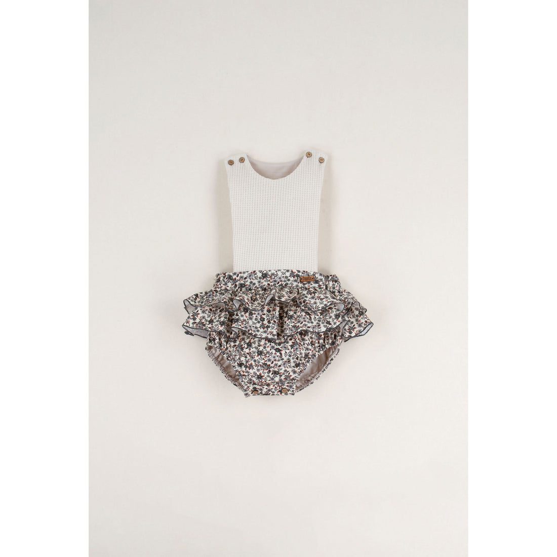 Popelin Floral Frilled Romper