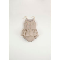 Popelin Sand Romper With Straps