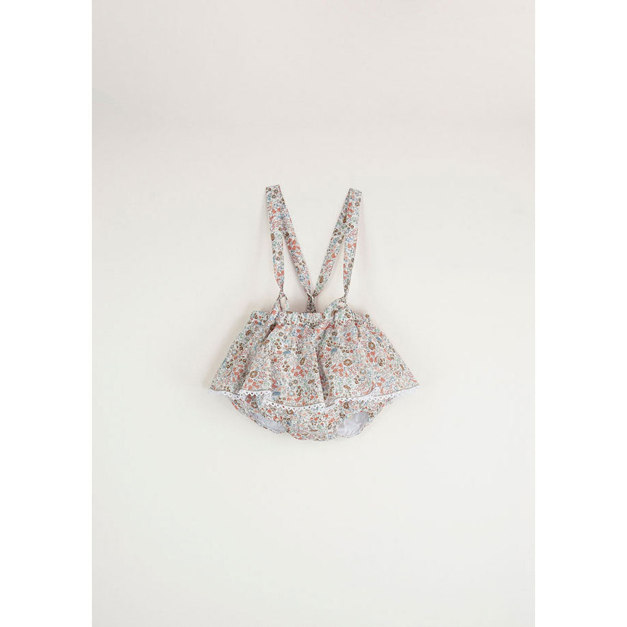 Popelin Floral Romper With Removable Straps
