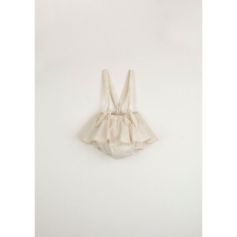 Popelin Off-White Romper With Removable Straps