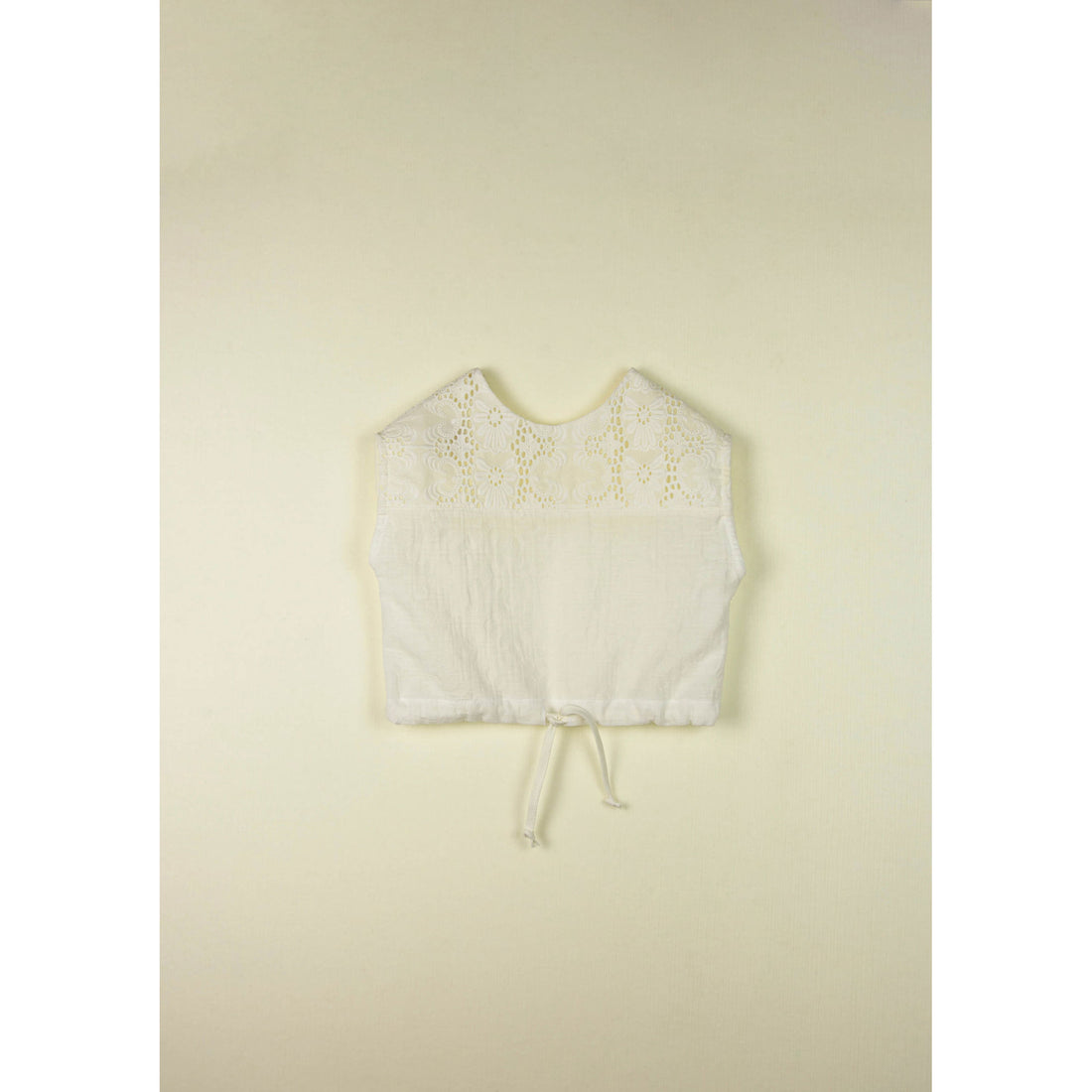 Popelin White Knot Top