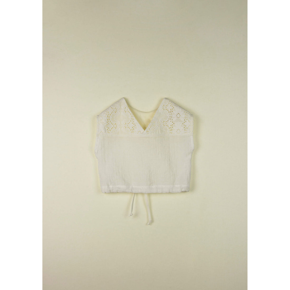 Popelin White Knot Top