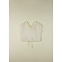 Popelin White Knot Top