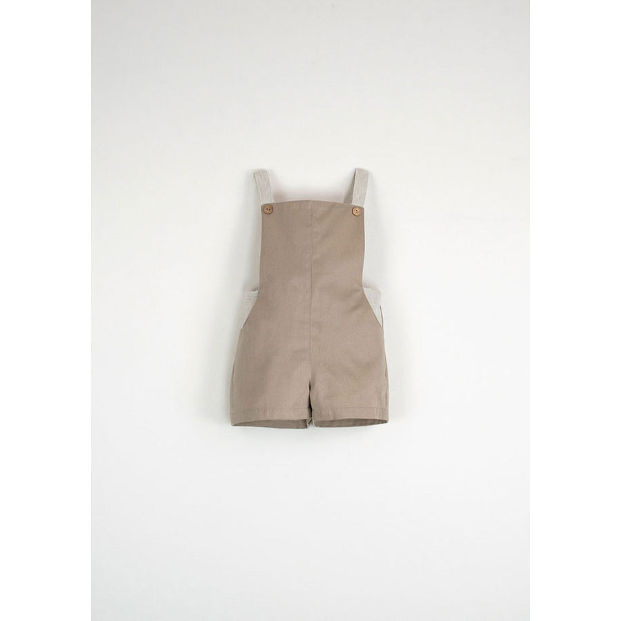 Popelin Beige Dungarees