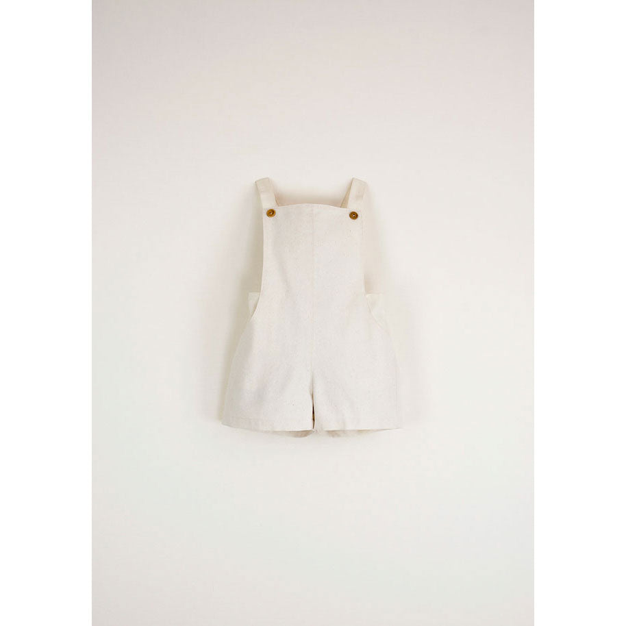 Popelin Off-White Dungarees