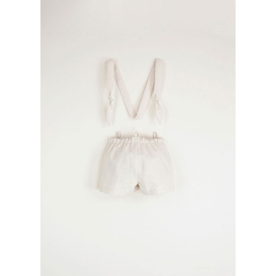 Popelin Off-White Dungarees With Removable Straps