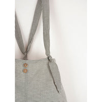 Popelin Striped Dungarees With Removable Straps