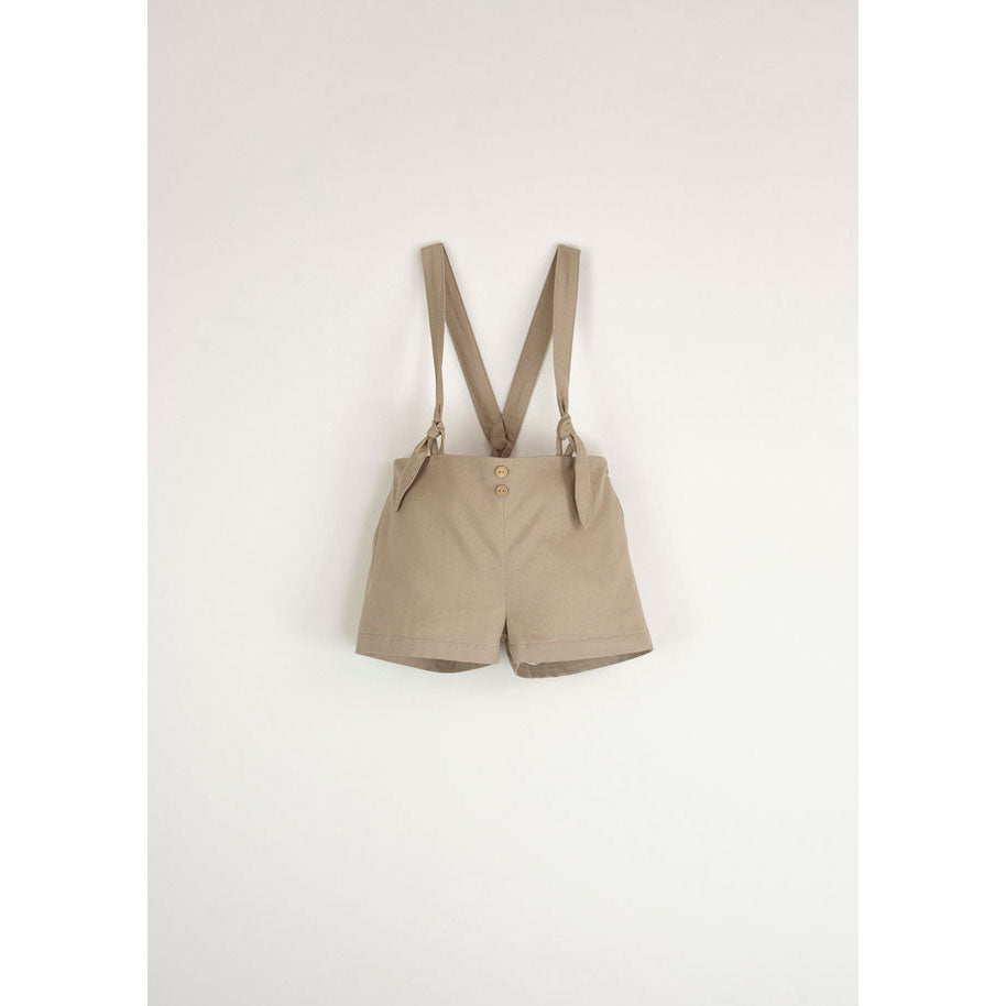Popelin Beige Dungarees With Removable Straps