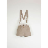 Popelin Beige Dungarees With Removable Straps