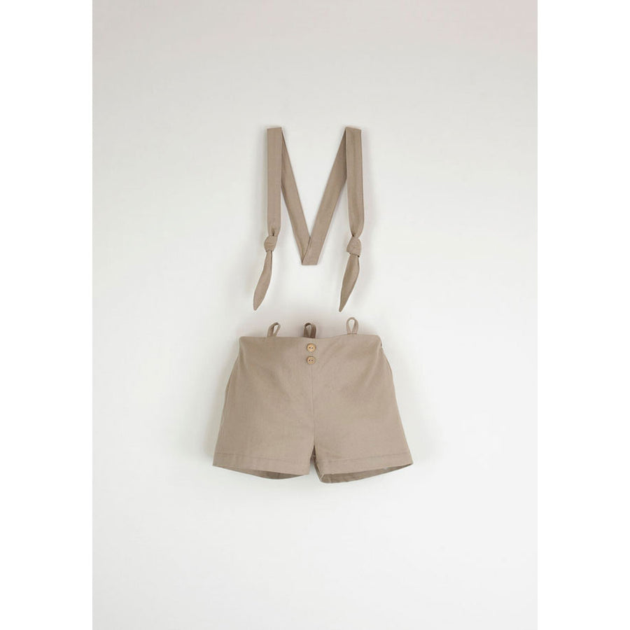 Popelin Beige Dungarees With Removable Straps