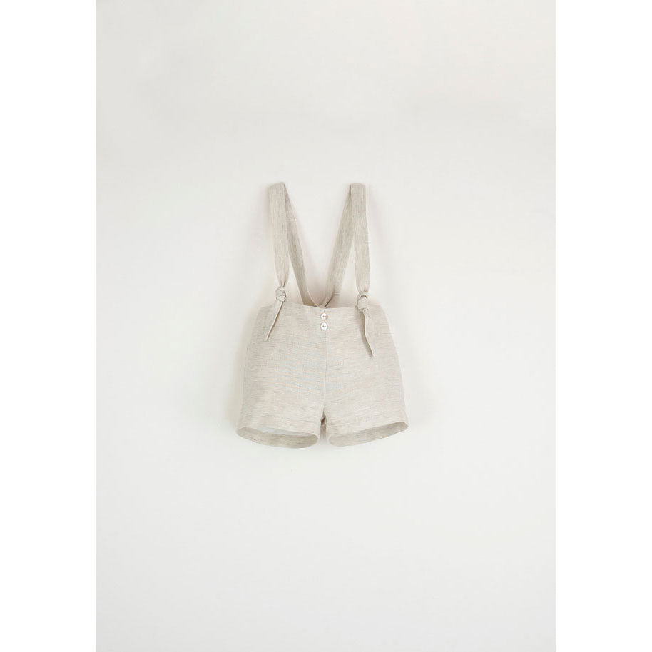 Popelin Neutral Color Dungarees With Removable Straps