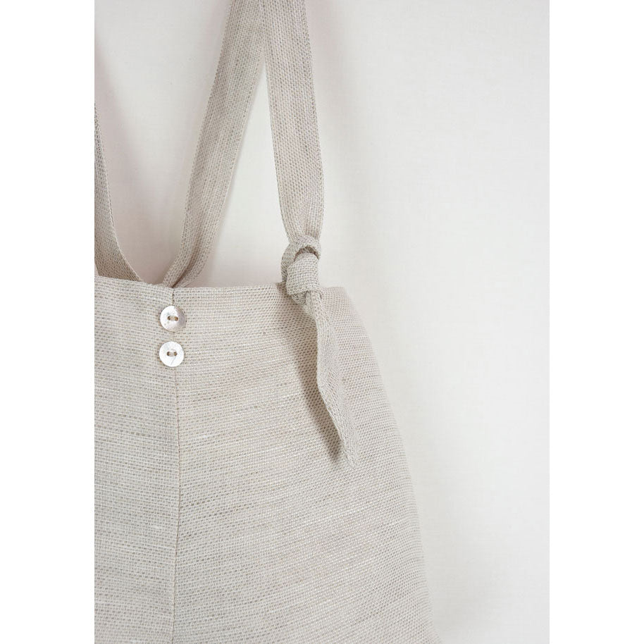 Popelin Neutral Color Dungarees With Removable Straps
