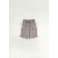 Popelin Taupe Embroidered Pocket Skirt