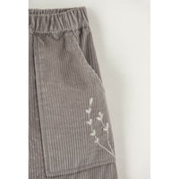 Popelin Taupe Embroidered Pocket Skirt