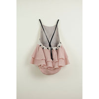 Popelin Black Polka Dot Frill Romper