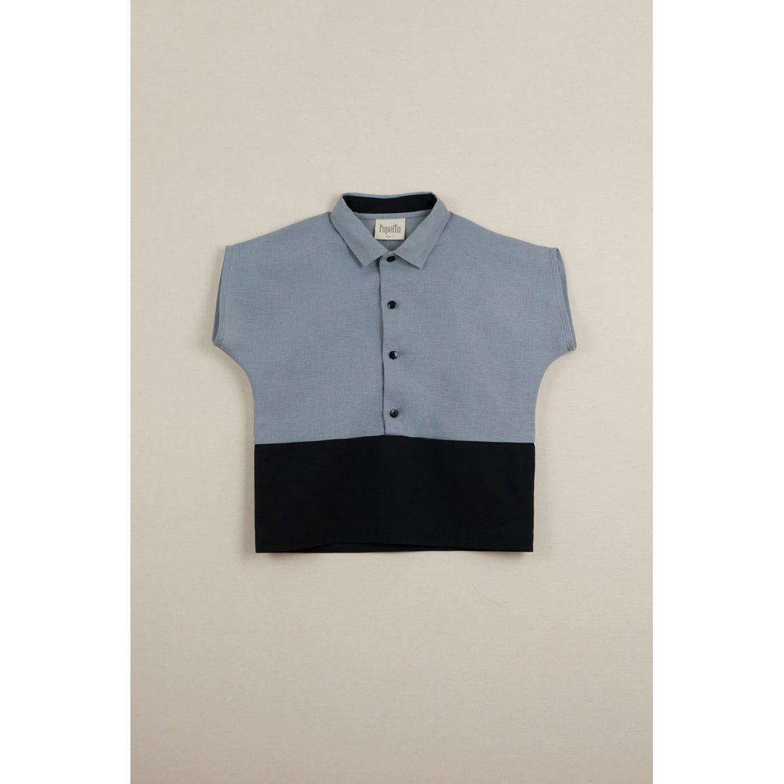 Popelin Blue Two Tone Shirt