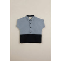 Popelin Blue Two Tone Shirt