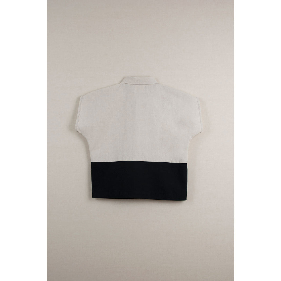 Popelin Beige Two Tone Shirt