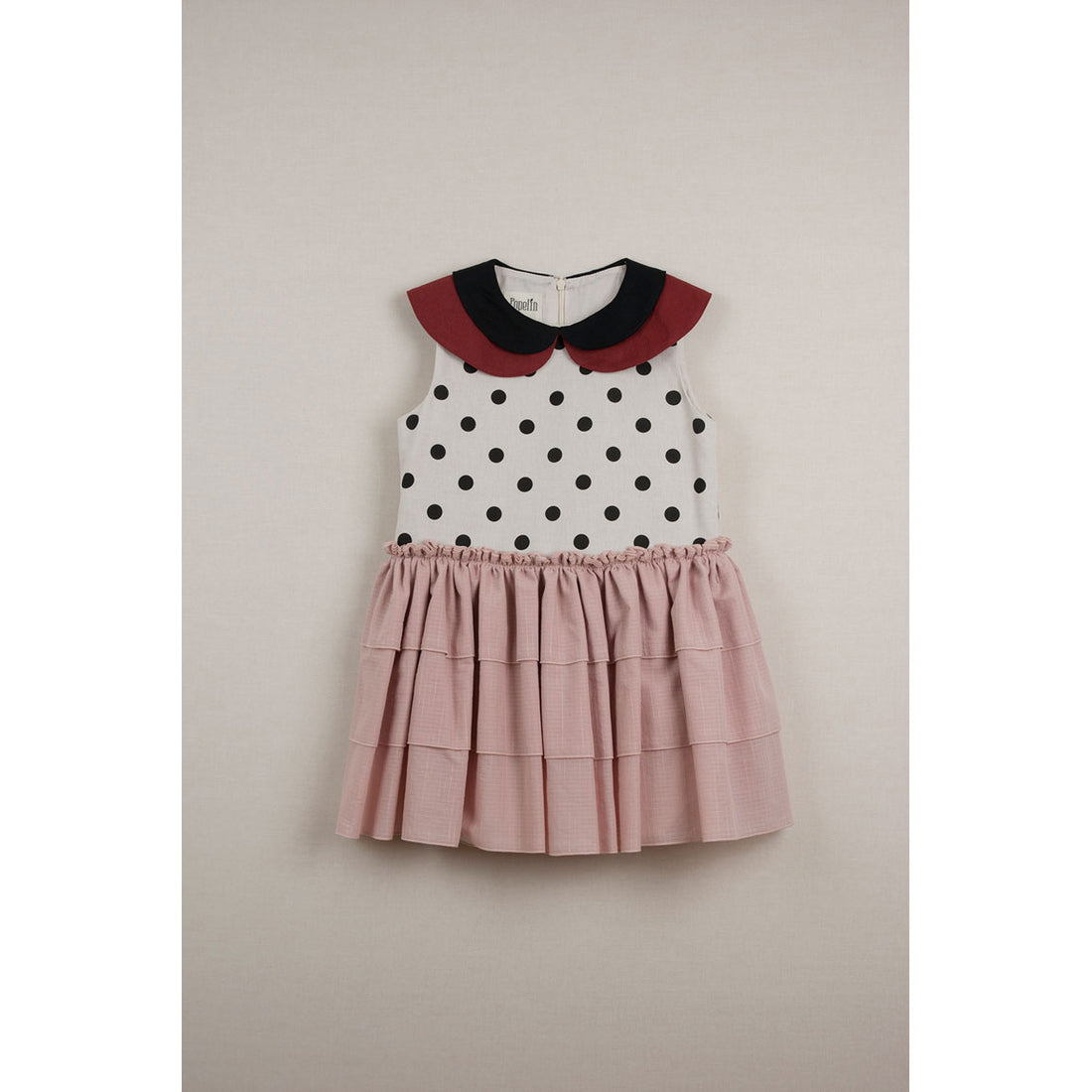 Popelin Pink Double Frill Dress