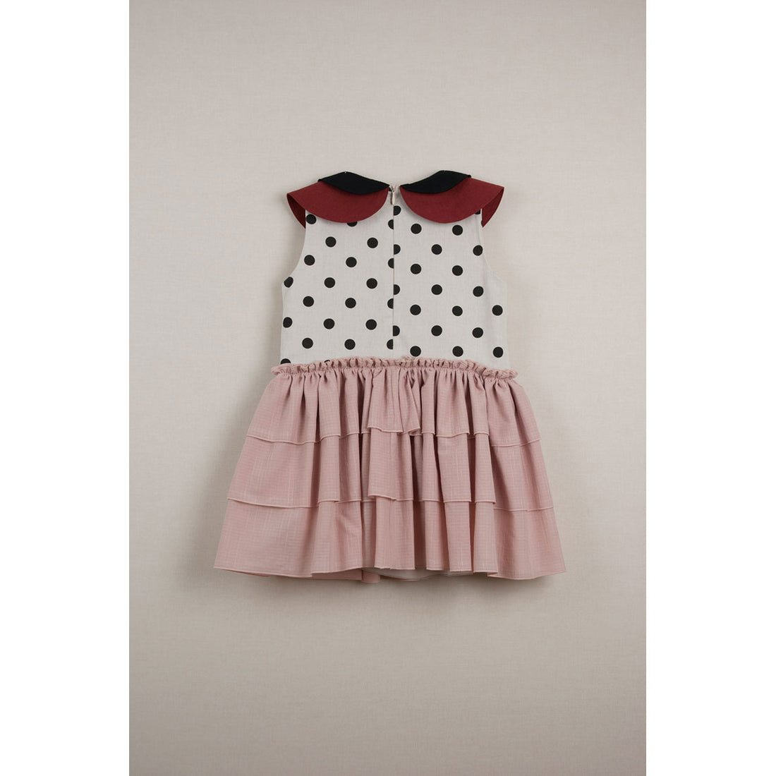 Popelin Pink Double Frill Dress