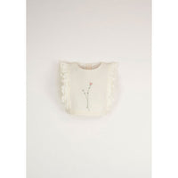Popelin Off-White Embroidered Top