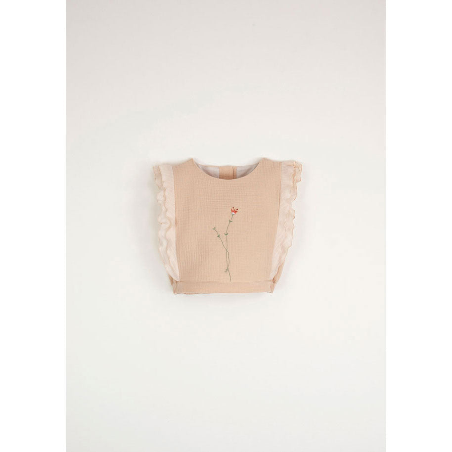 Popelin Rosa Embroidered Top