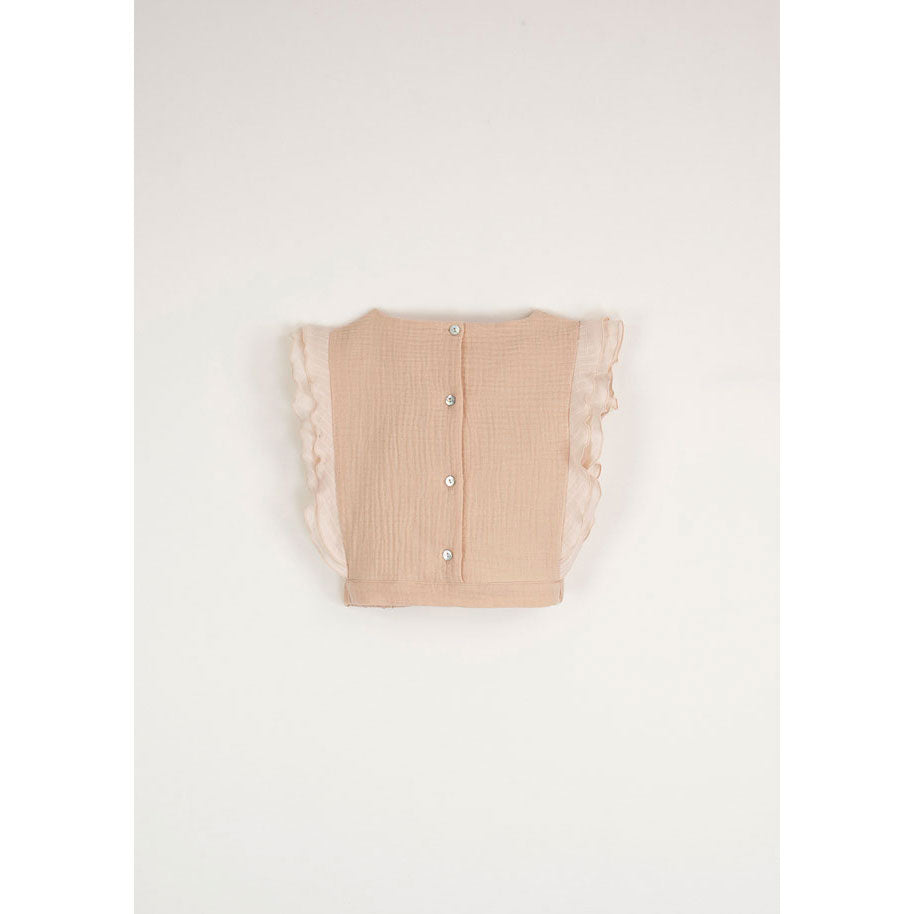 Popelin Rosa Embroidered Top