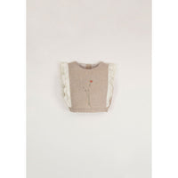 Popelin Sand Embroidered Top