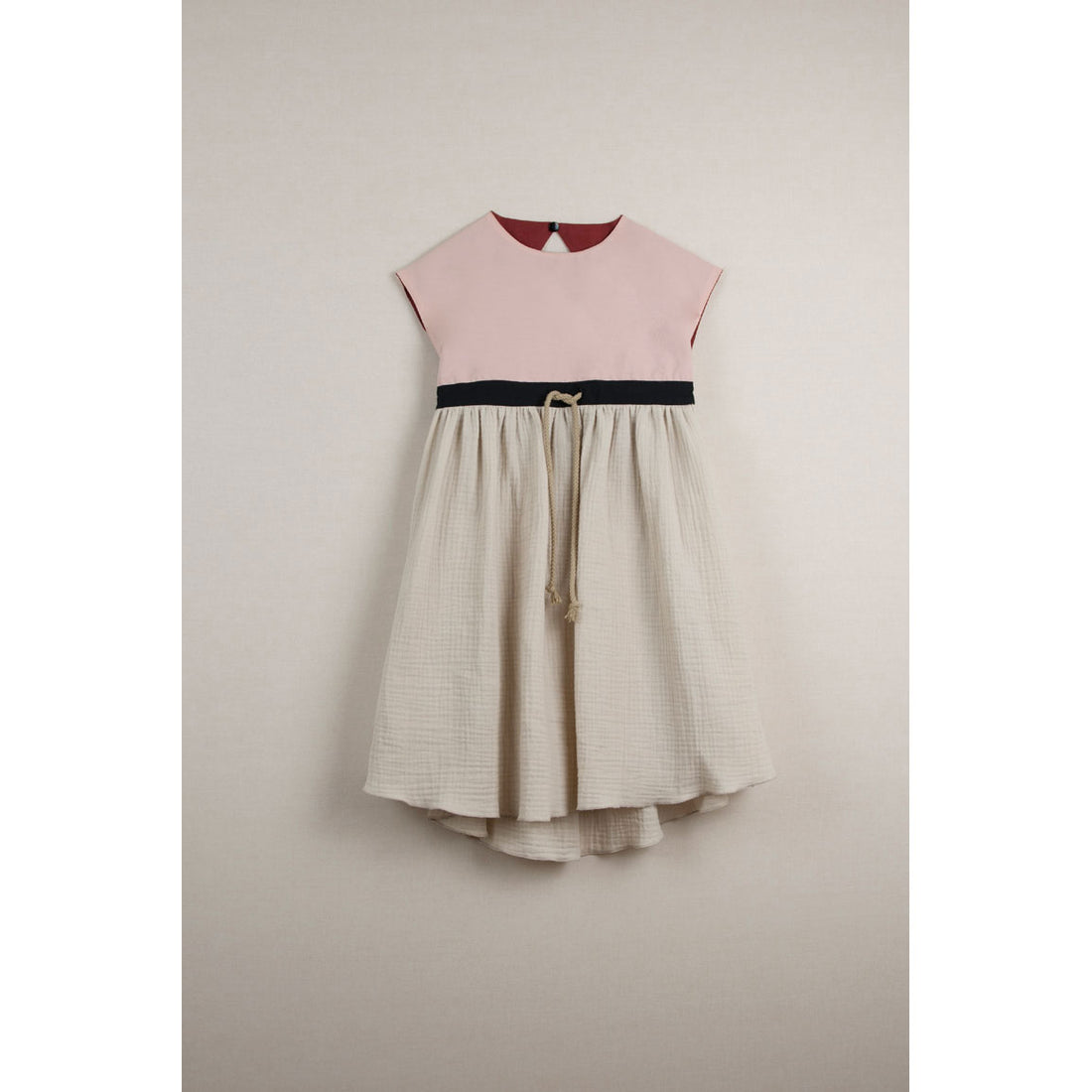 Popelin Beige Low Back Reversible Dress