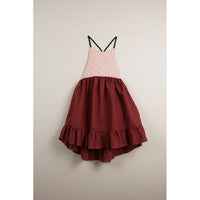 Popelin Earth Red Crossover Reversible Dress