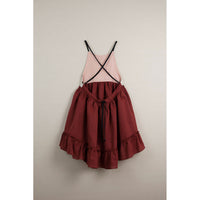 Popelin Earth Red Crossover Reversible Dress