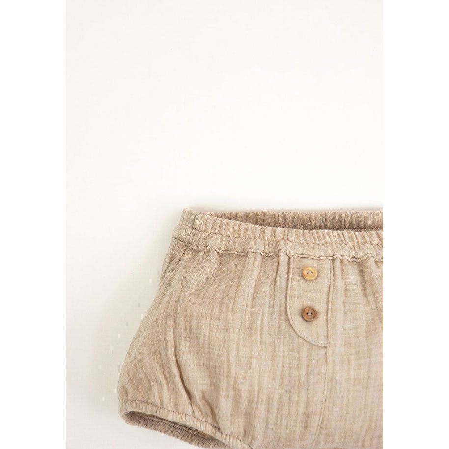 Popelin Sand Culotte With Placket