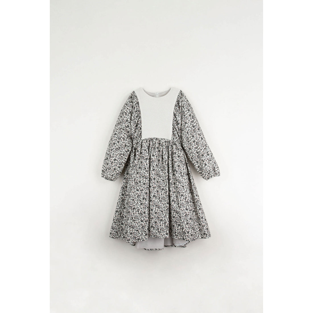 Popelin Floral Print Yoke Dress
