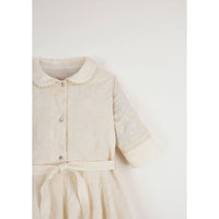 Popelin Off-White Cape-Style Dress