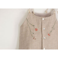 Popelin Sand Dress With Straps