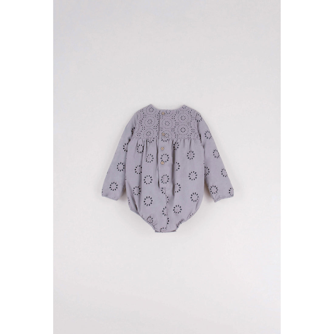 Popelin Grey Swiss Emroidery Romper