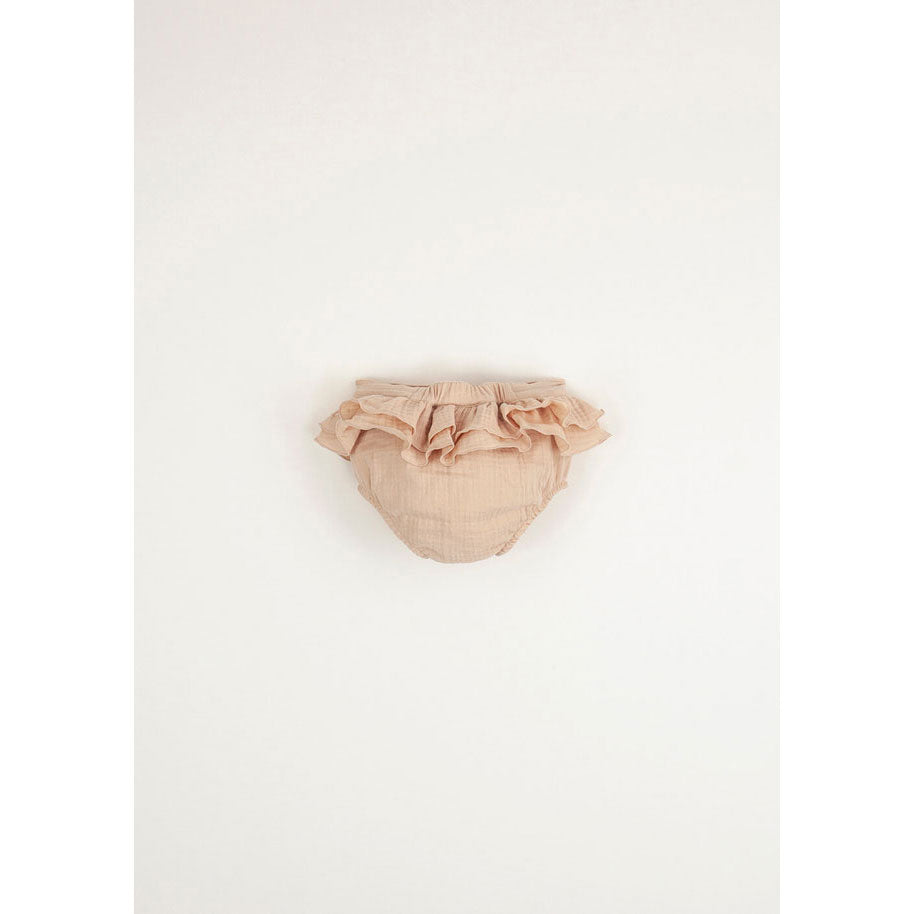 Popelin Pink Culotte With Frills