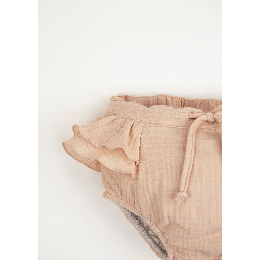 Popelin Pink Culotte With Frills