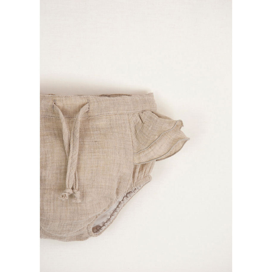 Popelin Sand Culotte With Frills