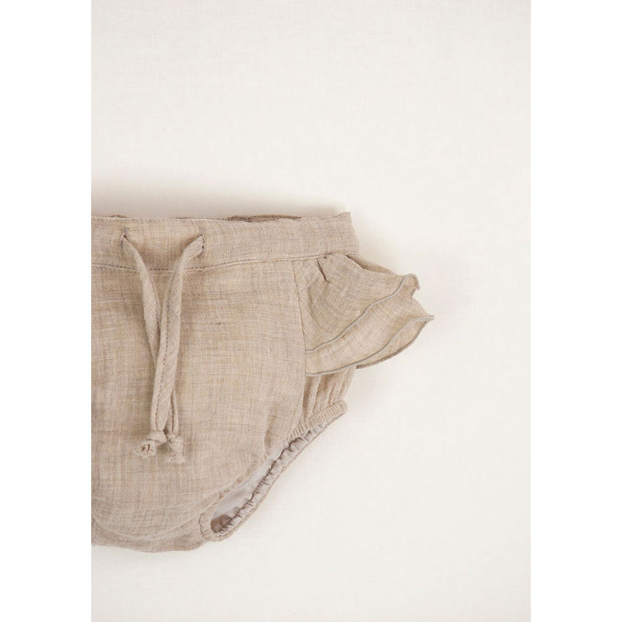 Popelin Sand Culotte With Frills