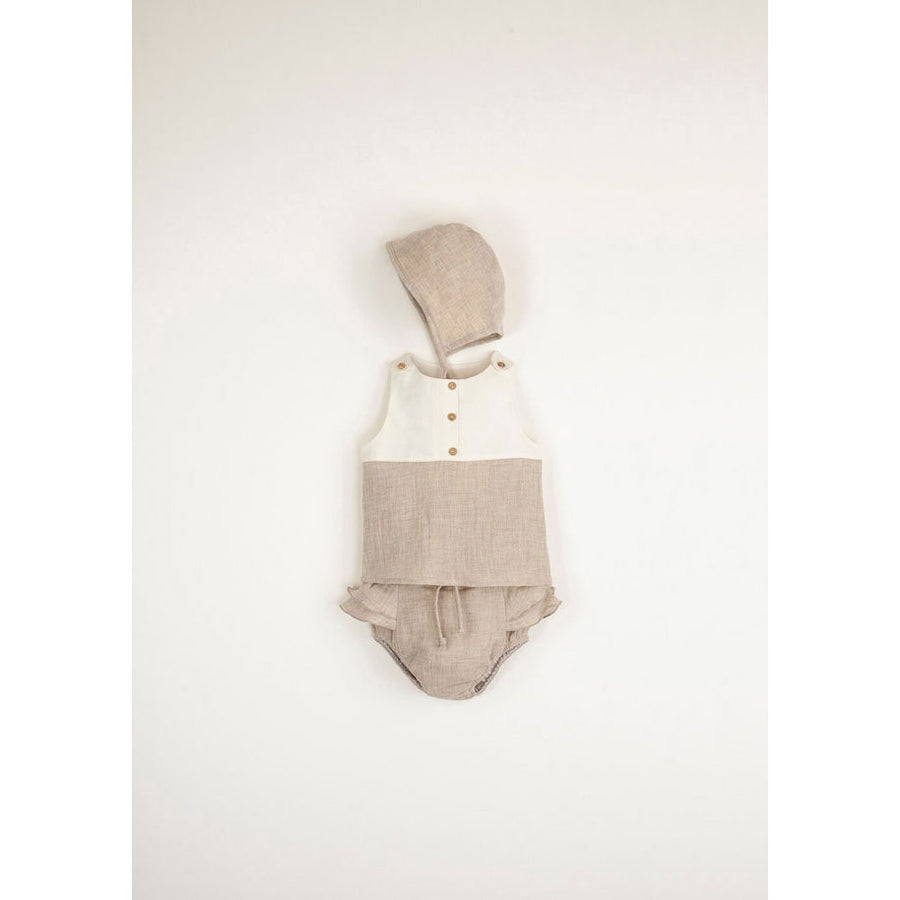 Popelin Sand Culotte With Frills