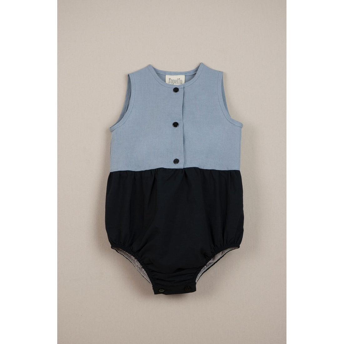 Popelin Blue Cutaway Romper