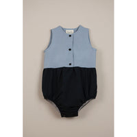 Popelin Blue Cutaway Romper