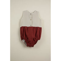 Popelin Beige Cutaway Romper