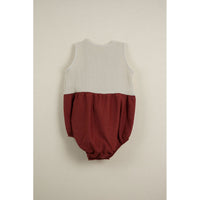 Popelin Beige Cutaway Romper